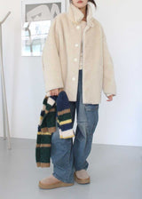 WOOL BLEND COLOR MUFFLER
