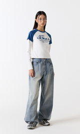 ODSD-Raglan-Track-Semi-Crop-T-shirt - 4 COLOR