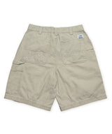 WASHED CANVAS CARPENTER BERMUDA PANTS BEIGE