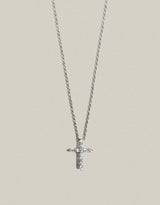 Cross Rope Chain Necklace silver-S