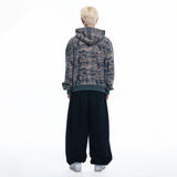 Rhinestone Camo Hoodie - BEIGE