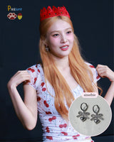 [Hearts2Hearts Yuha Piercing] コケットレースリボンリボン＆ハートハギーズピアス