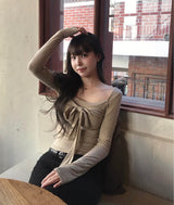 pore glam up ribbon square tee