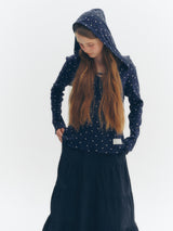 Floral Hoodie (Navy)