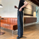 LMN lower incision wide denim pants (2 colors)