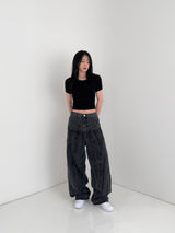 [MADE] Reversed Pocket Wide Denim Pants (W)