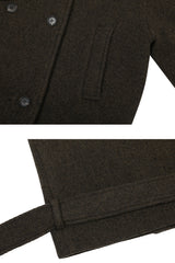 アンバーベルトダブルコート brown