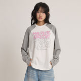 マルチーズアーカイブライングラフィック長袖Tシャツ