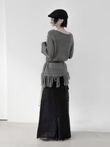 Lynch Fringe V-Neck Knit