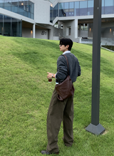 glass-like cash round hachi knit cardigan