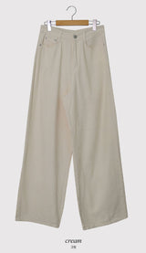 Summer Ivory Loose Cotton Wide Pants (3color)