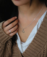 ダブルクローバーネックレスG (925 silver)