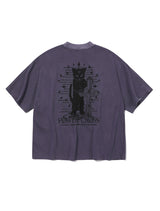 PIERCING PIGMENT CROSS T-SHIRT - [DARK PURPLE]