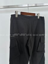 string zipper cargo wide pants