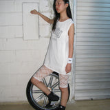 Mesh Netted Sleeveless white