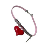 [MADE] ODTH Initials Heart Choker (PINK)