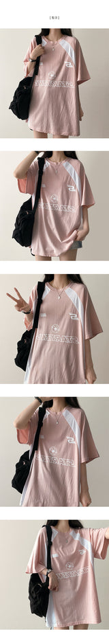 Pobe Barcity color matching overfit short sleeve