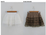 MAMA PUNCHING LACE CAN CAN MINI SKIRT (3COLORS!)
