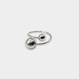 Silver Ball Twist Ring
