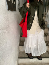Dazney レースフリルロングスカート