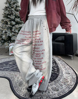 Crew lettering brushed pants