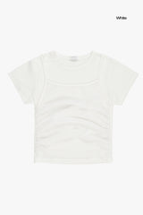 ハイドネットレイヤードクロップTシャツ