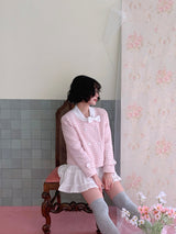 [by LILLOVE] cherry blossom tweed jacket