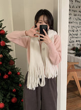 #Fluffy Hairy Wide Scarf Muffler (11color)