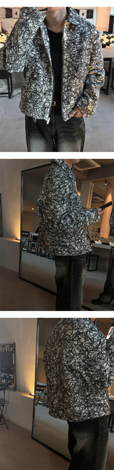 [HANDMADE] Circle pattern wool jacket(2color)