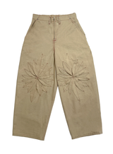  Wildflower Appliqué Pants _ Beige&Red