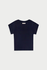 ラベルベーシックTシャツ_navy