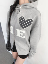 Love me!♥ フードジップアップ (2color)