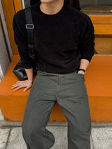 Log velvet round knitwear