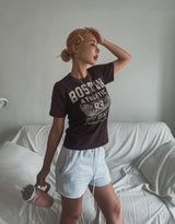93 プリンティドスリム半袖Tシャツ