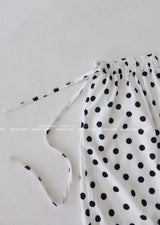 Dot Polka Dot Back Banding Midi Skirt
