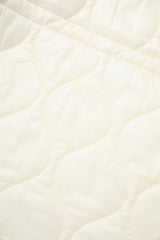 Women’s Collarless Quilted Jacket Light Yellow