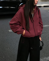 Little Hooded Check Windbreaker