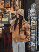 Latch high neck suede buckle mustang