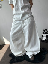 Jepeni Dot Back Detail Balloon Cotton Pants 3color