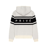 DVRK プリヴェハートロゴニッティドジップアップフーディー- WHITE