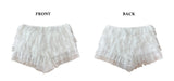 Dream Flare Cancan Lace Frill Shorts (White)