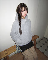 Inu Fleece High-Neck Two-Way Hooded Zip-Up