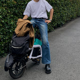 ASCLO Diagonal Incision Bootcut Denim Pants