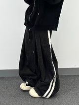 terry four pintuck pants