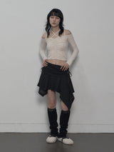 LACE LEG WARMER BLACK