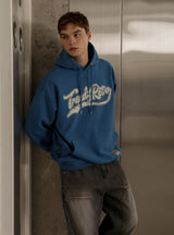 Crack Printed Logo Hood - Blue