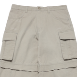 25SS DAMAGE WASHED WIDE CARGO PANTS IVORY