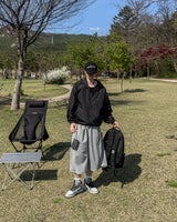 イージーサイドスナップバミューダスウェットパンツ