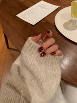[MADE] イーレンウールアンバランスオフショルダーニット
