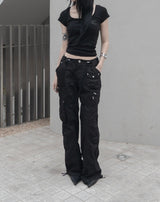 26SS★ [mnem] ME スクープネック ベビー Tシャツ